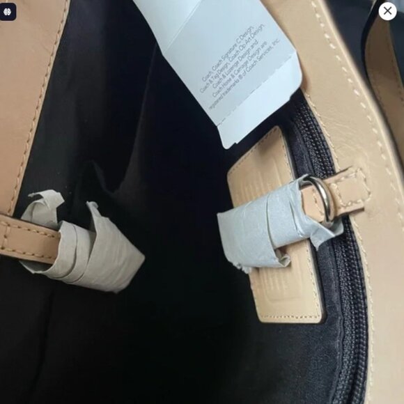 Coach Black Patent Leather Tan Tote Bag new with tags - Picture 10 of 16